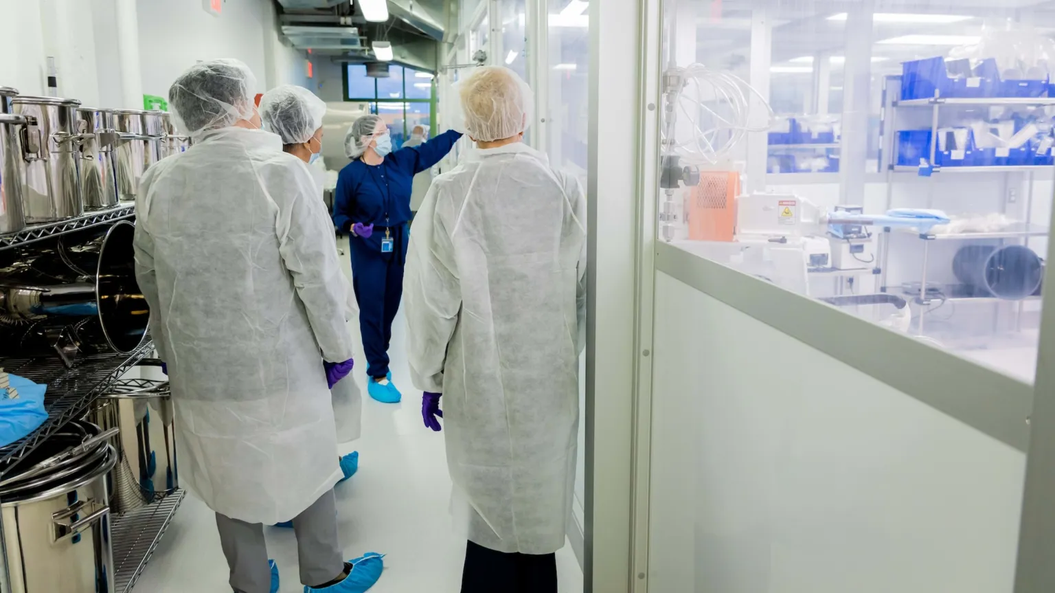 Cresilon's scientists in Cresilon's biomanufacturing facility